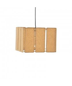 Φωτιστικό οροφής Boxfo Inart καφέ press papier-μέταλλο 32x32x123εκ