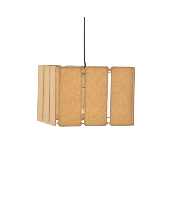 Φωτιστικό οροφής Boxfo Inart καφέ press papier-μέταλλο 32x32x123εκ Φωτιστικό οροφής Boxfo Inart καφέ press papier-μέταλλο 32x32x123εκ