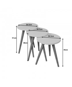 Βοηθητικά τραπέζια Perjene pakoworld σετ 3τεμ μελαμίνη σε ανθρακί απόχρωση και ξύλινα πόδια Βοηθητικά τραπέζια Perjene pakoworld σετ 3τεμ μελαμίνη σε ανθρακί απόχρωση και ξύλινα πόδια