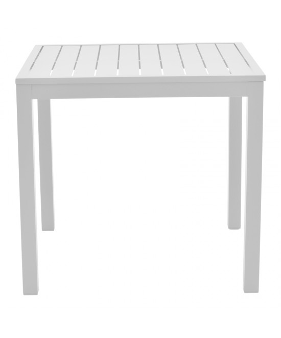 Τραπεζαρία Kliton - Azelie σετ 3τεμ pakoworld αλουμίνιο σε λευκή απόχρωση 80x80x74εκ