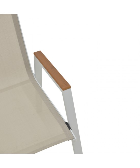 Τραπεζαρία Kliton - Azelie σετ 3τεμ pakoworld αλουμίνιο σε λευκή απόχρωση 80x80x74εκ