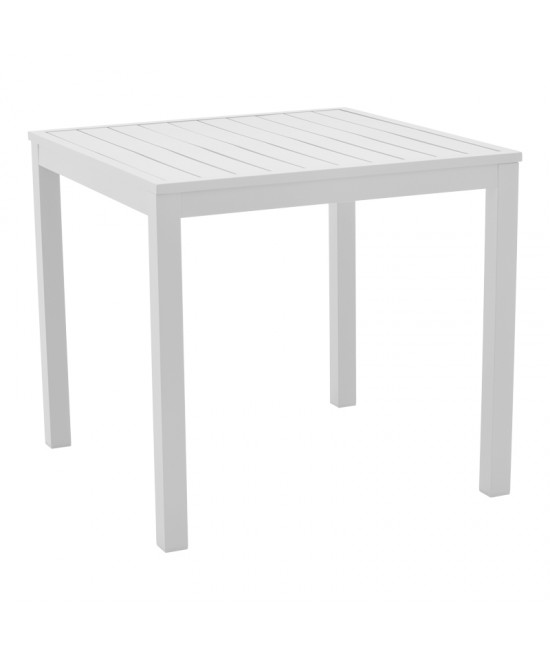 Τραπεζαρία Kliton - Azelie σετ 5τεμ pakoworld αλουμίνιο σε λευκή απόχρωση 80x80x74εκ