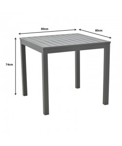Τραπεζαρία Moly - Kliton σετ 3τεμ pakoworld ανθρακί και μαύρο αλουμίνιο-textilene σε ανθρακί απόχρωση 80x80x74εκ