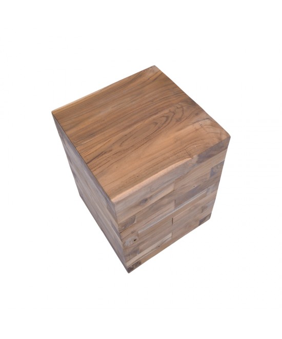 Βοηθητικό τραπέζι Werzy Inart φυσικό μασίφ ξύλο teak 35x35x49εκ