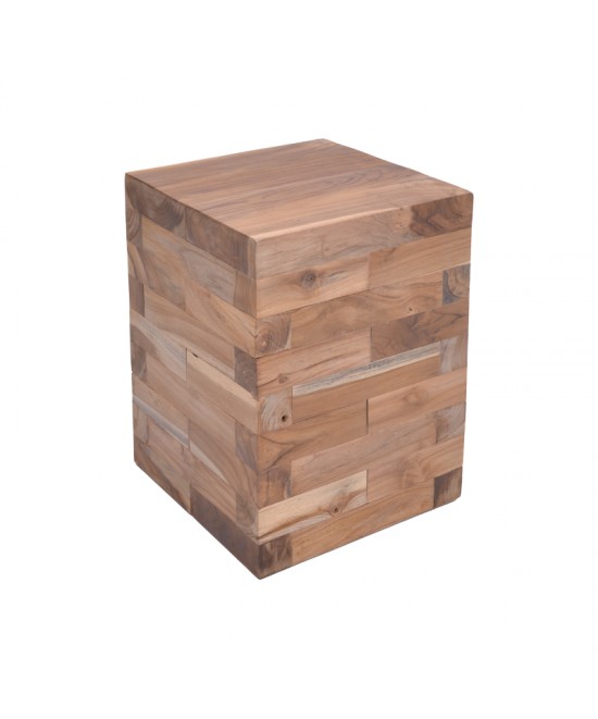 Βοηθητικό τραπέζι Werzy Inart φυσικό μασίφ ξύλο teak 35x35x49εκ