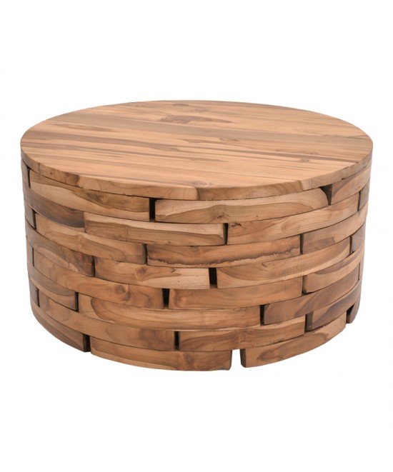 Τραπέζι σαλονιού Wozy Inart φυσικό ξύλο teak Φ90x45εκ Τραπέζι σαλονιού Wozy Inart φυσικό ξύλο teak Φ90x45εκ