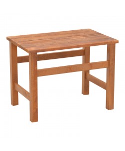 Τραπεζάκι παραλίας Summrine pakoworld μασίφ ξύλο οξιάς σε καρυδί χρώμα 60x40x45εκ