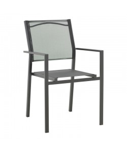 Πολυθρόνα Confidence pakoworld μαύρο μέταλλο και μαύρο textilene 54x54x86εκ