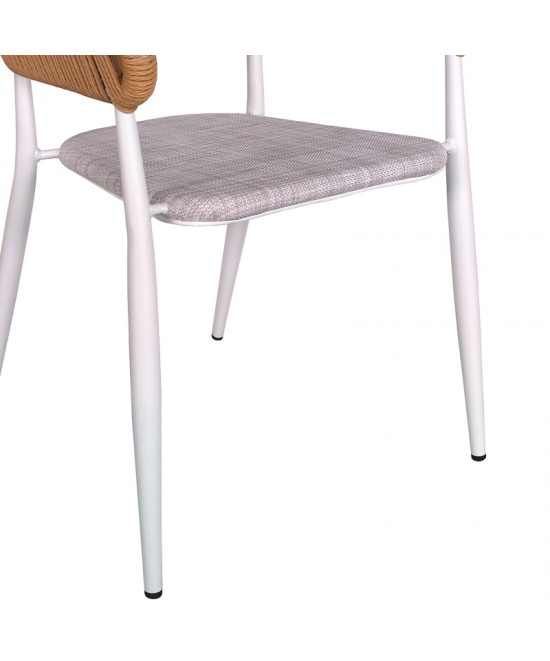 Τραπεζαρία Synergy-Raven σετ 3τεμ pakoworld λευκό αλουμίνιο και plywood σε φυσικό χρώμα 80x80x74εκ Τραπεζαρία Synergy-Raven σετ 3τεμ pakoworld λευκό αλουμίνιο και plywood σε φυσικό χρώμα 80x80x74εκ