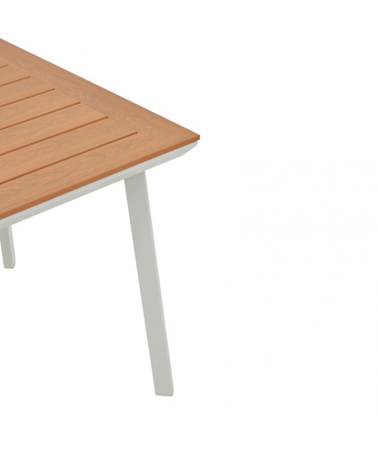Τραπεζαρία Synergy-Clutch σετ 3τεμ pakoworld λευκό αλουμίνιο και plywood σε φυσικό χρώμα 80x80x74εκ Τραπεζαρία Synergy-Clutch σετ 3τεμ pakoworld λευκό αλουμίνιο και plywood σε φυσικό χρώμα 80x80x74εκ