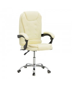 Καρέκλα γραφείου διευθυντή Kardi pakoworld μπεζ  pu 66x64x117εκ