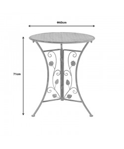 Τραπεζαρία Abriel pakoworld σετ 3τεμ μέταλλο σε αντικέ γκρι απόχρωση Τραπεζαρία Abriel pakoworld σετ 3τεμ μέταλλο σε αντικέ γκρι απόχρωση