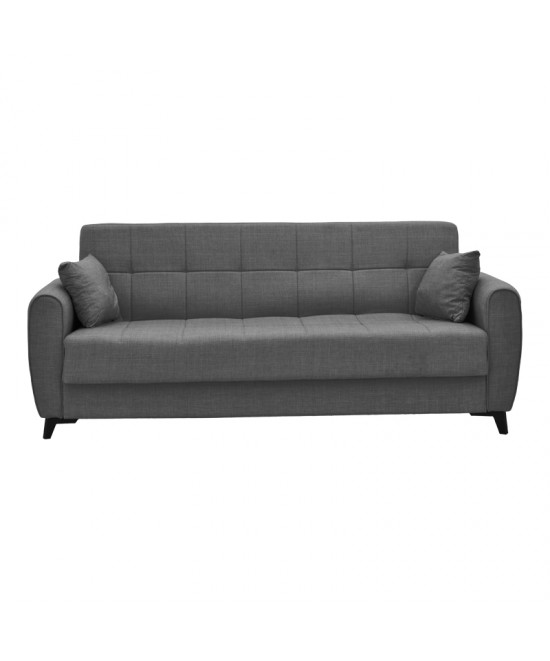 Σετ σαλονιού 2τεμ Lincoln pakoworld ύφασμα σε ανθρακί απόχρωση