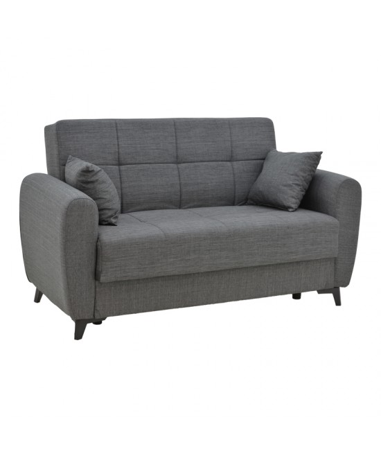 Σετ σαλονιού 2τεμ Lincoln pakoworld ύφασμα σε ανθρακί απόχρωση