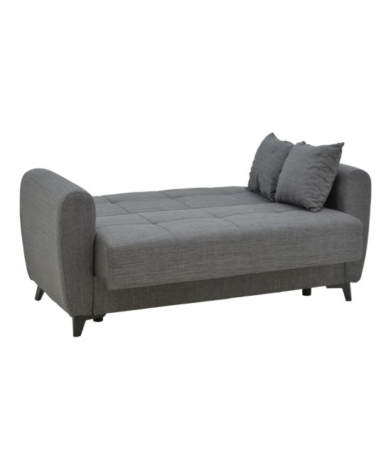 Σετ σαλονιού 2τεμ Lincoln pakoworld ύφασμα σε ανθρακί απόχρωση