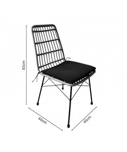 Τραπεζαρία Naoki U σετ 5τεμ pakoworld rattan pe σε φυσική απόχρωση και μαύρο μέταλλο 80x80x78εκ Τραπεζαρία Naoki U σετ 5τεμ pakoworld rattan pe σε φυσική απόχρωση και μαύρο μέταλλο 80x80x78εκ