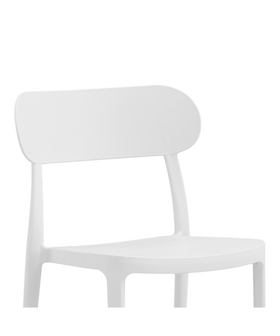 Καρέκλα Amvroan pakoworld με UV protection λευκό pp 51x49x79.5εκ