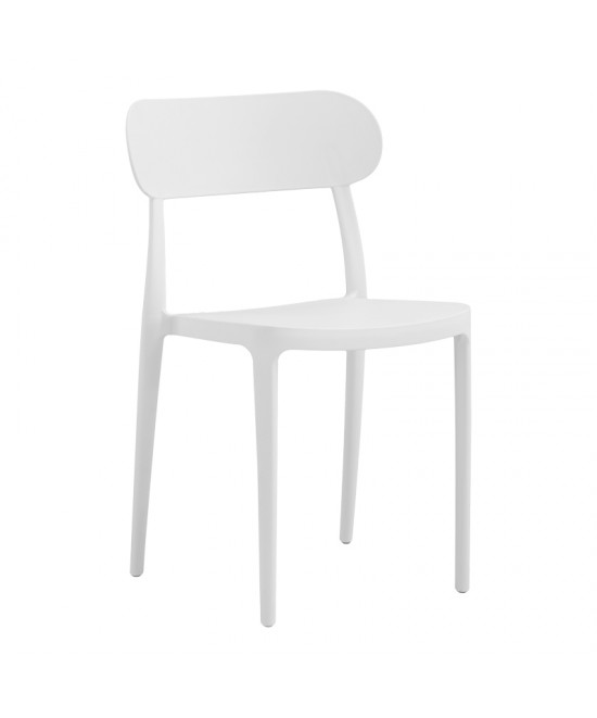 Καρέκλα Amvroan pakoworld με UV protection λευκό pp 51x49x79.5εκ