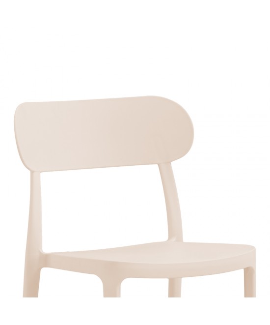 Καρέκλα Amvroan pakoworld με UV protection cappuccino pp 51x49x79.5εκ