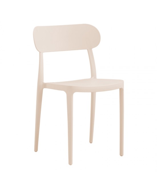 Καρέκλα Amvroan pakoworld με UV protection cappuccino pp 51x49x79.5εκ