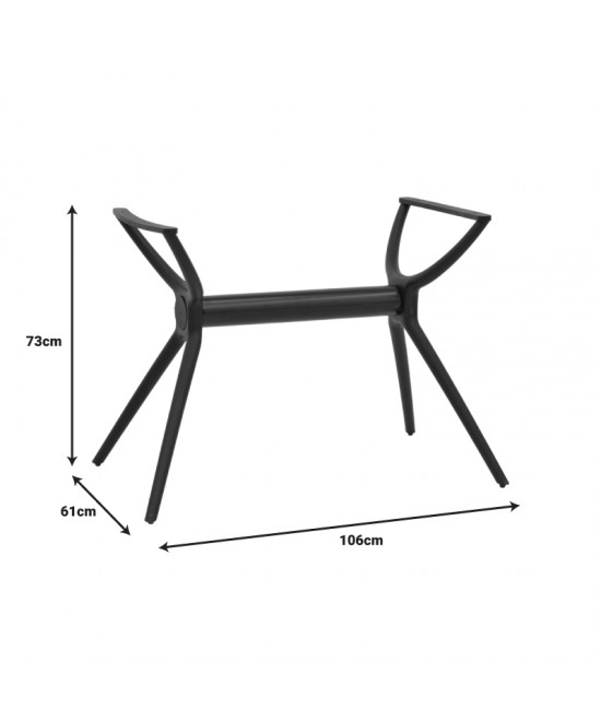 Βάση τραπεζιού Herno pakoworld λευκό pp 106x61x73εκ