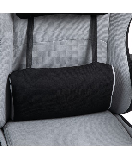 Καρέκλα γραφείου gaming Gline pakoworld μαύρο-γκρι ύφασμα μαύρο pp 60x59x118εκ