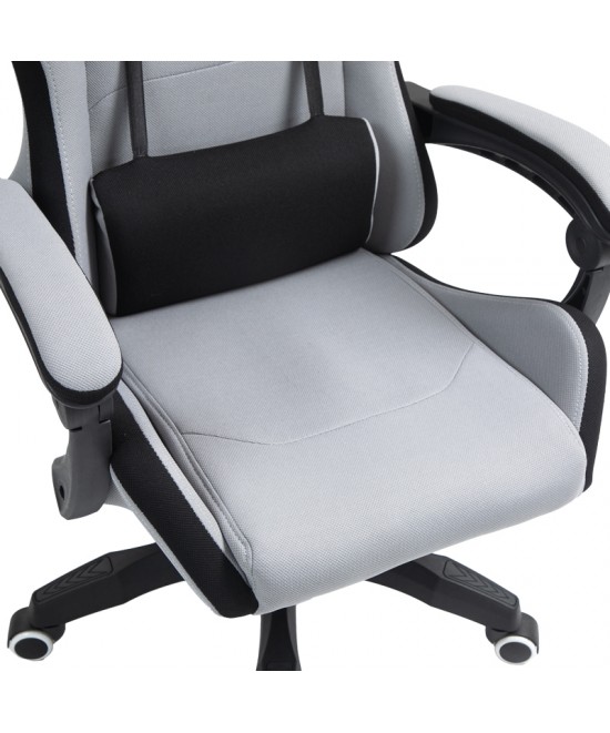 Καρέκλα γραφείου gaming Gline pakoworld μαύρο-γκρι ύφασμα μαύρο pp 60x59x118εκ