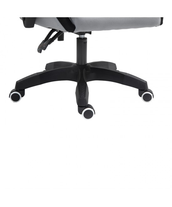 Καρέκλα γραφείου gaming Gline pakoworld μαύρο-γκρι ύφασμα μαύρο pp 60x59x118εκ