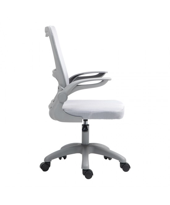 Καρέκλα γραφείου εργασίας Annalise pakoworld mesh γκρι 57x53x100εκ