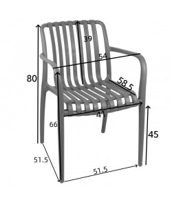 Πολυθρόνα Zoi pakoworld pp σε cappucino απόχρωση 58.5x54x80εκ