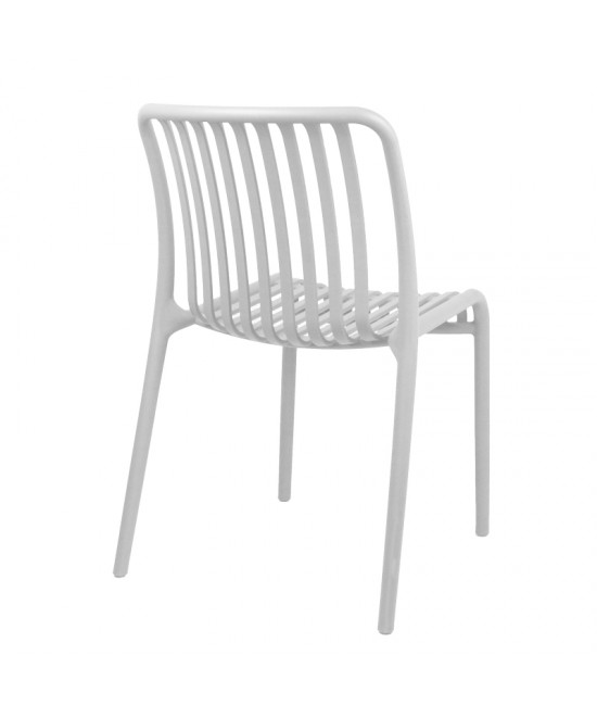 Καρέκλα Zoi pakoworld pp σε λευκή απόχρωση 42x58x79εκ
