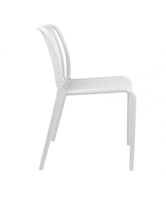 Καρέκλα Zoi pakoworld pp σε λευκή απόχρωση 42x58x79εκ