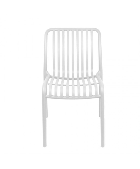 Καρέκλα Zoi pakoworld pp σε λευκή απόχρωση 42x58x79εκ