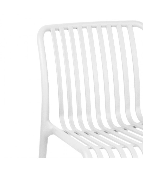 Καρέκλα Zoi pakoworld pp σε λευκή απόχρωση 42x58x79εκ