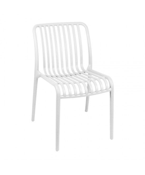 Καρέκλα Zoi pakoworld pp σε λευκή απόχρωση 42x58x79εκ