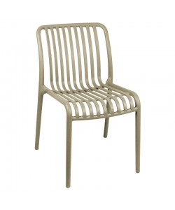 Καρέκλα Zoi pakoworld pp σε απόχρωση cappucino 42x58x79εκ