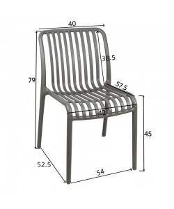Καρέκλα Zoi pakoworld pp σε απόχρωση cappucino 42x58x79εκ Καρέκλα Zoi pakoworld pp σε απόχρωση cappucino 42x58x79εκ