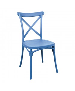 Καρέκλα Crossie pakoworld pp σε απόχρωση μπλε 38x46.5x82εκ