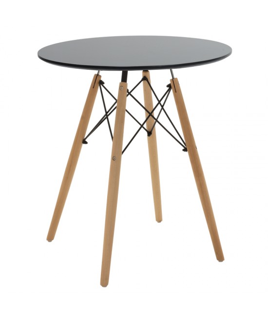 Τραπεζαρία Ezra-Julita pakoworld σετ 3τεμ pp-mdf σε μαύρη-φυσική απόχρωση Φ60x73εκ Τραπεζαρία Ezra-Julita pakoworld σετ 3τεμ pp-mdf σε μαύρη-φυσική απόχρωση Φ60x73εκ