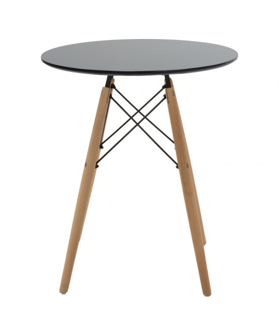 Τραπεζαρία Ezra-Julita pakoworld σετ 3τεμ pp-mdf σε μαύρη-φυσική απόχρωση Φ60x73εκ Τραπεζαρία Ezra-Julita pakoworld σετ 3τεμ pp-mdf σε μαύρη-φυσική απόχρωση Φ60x73εκ