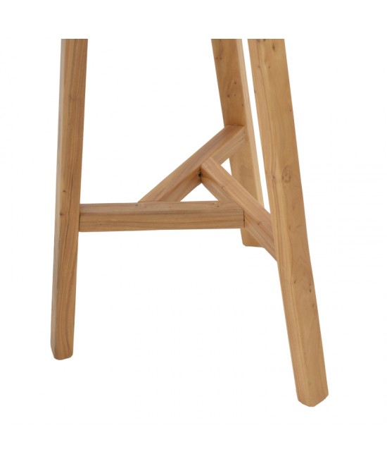 Σκαμπό μπαρ Fabrio pakoworld ξύλο φτελιάς σε φυσική απόχρωση Φ38x71εκ