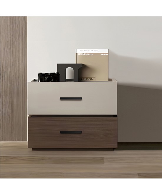 Κομοδίνο Sonlen pakoworld mdf σε καρυδί-μπεζ απόχρωση 60x40x44.5εκ Κομοδίνο Sonlen pakoworld mdf σε καρυδί-μπεζ απόχρωση 60x40x44.5εκ