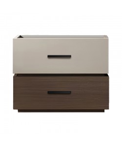 Κομοδίνο Sonlen pakoworld mdf σε καρυδί-μπεζ απόχρωση 60x40x44.5εκ