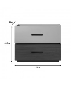 Κομοδίνο Sonlen pakoworld mdf σε καρυδί-μπεζ απόχρωση 60x40x44.5εκ Κομοδίνο Sonlen pakoworld mdf σε καρυδί-μπεζ απόχρωση 60x40x44.5εκ