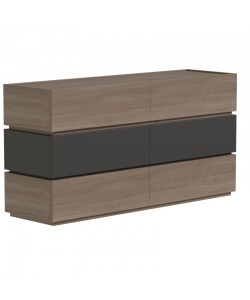 Συρταριέρα Sonlen pakoworld mdf σε ανθρακί-sonoma απόχρωση 120x40x72εκ Συρταριέρα Sonlen pakoworld mdf σε ανθρακί-sonoma απόχρωση 120x40x72εκ