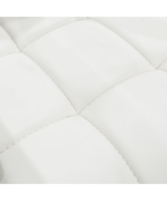 Καρέκλα επισκέπτη στοιβαζόμενη Otlen pakoworld λευκό pu-πόδι χρωμίου 47x45x87εκ