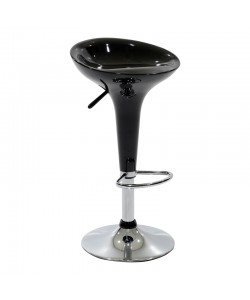 Σκαμπό μπαρ Felice pakoworld πτυσσόμενο μαύρο-βάση χρωμίου 40x43x84εκ