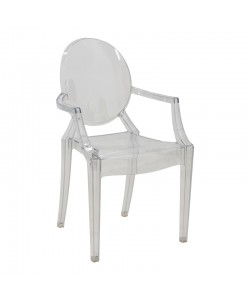 Καρέκλα Narova pakoworld PC διάφανο 43x48x92εκ