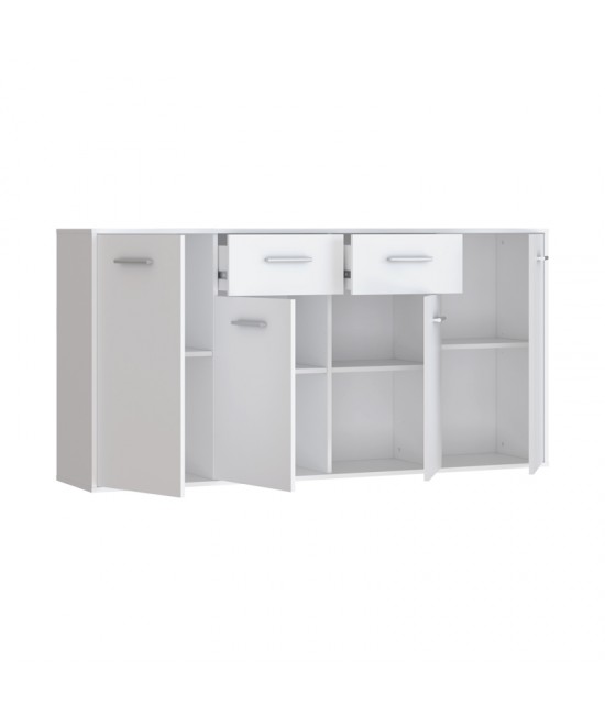 Μπουφές Drepen pakoworld μελαμίνη σε λευκό χρώμα 162.3x34.2x81.7εκ