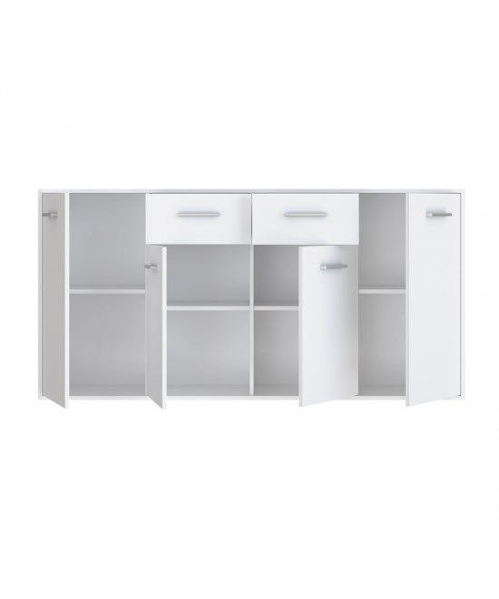 Μπουφές Drepen pakoworld μελαμίνη σε λευκό χρώμα 162.3x34.2x81.7εκ